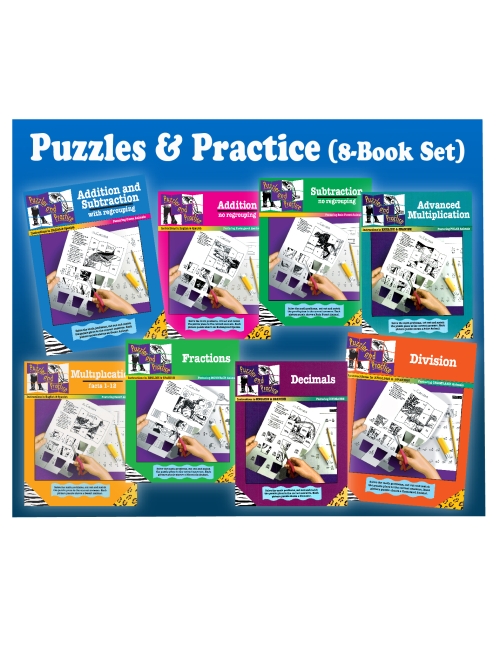 Puzzles & Practice (8-Book Set)