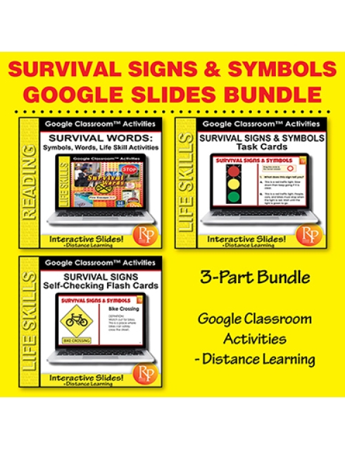 Survival Signs, Symbols, Words BIG Set - Special Ed - GOOGLE Activities