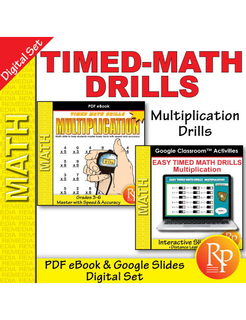 Easy Timed Multiplication Drills: Google Classroom Slides