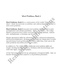 Word Problems Multiplication & Division: Straight Forward Math Series (Book 2)