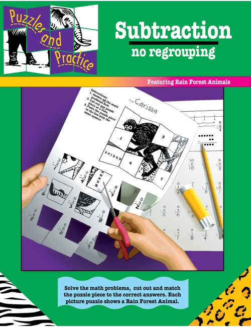 Puzzles & Practice: Subtraction (No Regrouping)