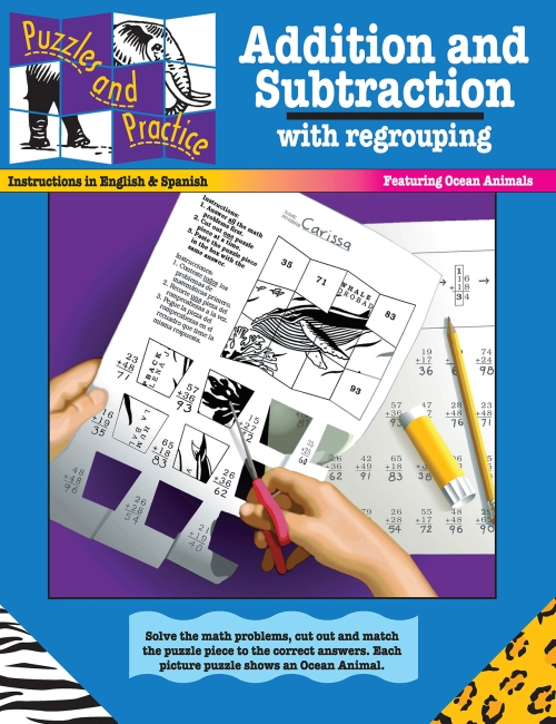 Puzzles & Practice: Addition and Subtraction with Regrouping