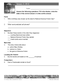 21st Century JANUARY DAILY COMPREHENSION - High Interest Reading Activities