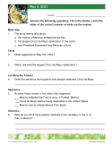 21st Century MAY DAILY COMPREHENSION: High Interest Reading Activities