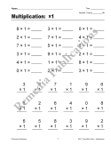 Easy Timed Math Drills: Multiplication