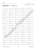 Timed Math Drills: Subtraction