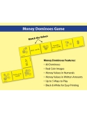 Money Dominoes Game: Coins & Currency Practice