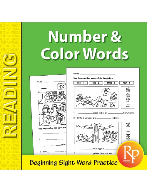 Color & Number Sight Word Activities (eBook)