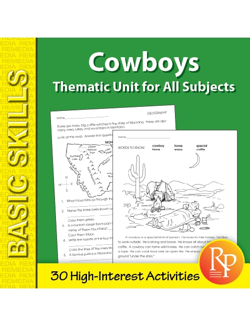 Cowboys: Thematic Skill-Builder Unit for All Subjects (eBook)