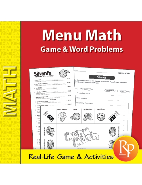 Menu Math: Real-Life Word Problems & Game