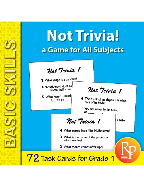 Not Trivia! Task Card Game for All Subjects (Grade 1)