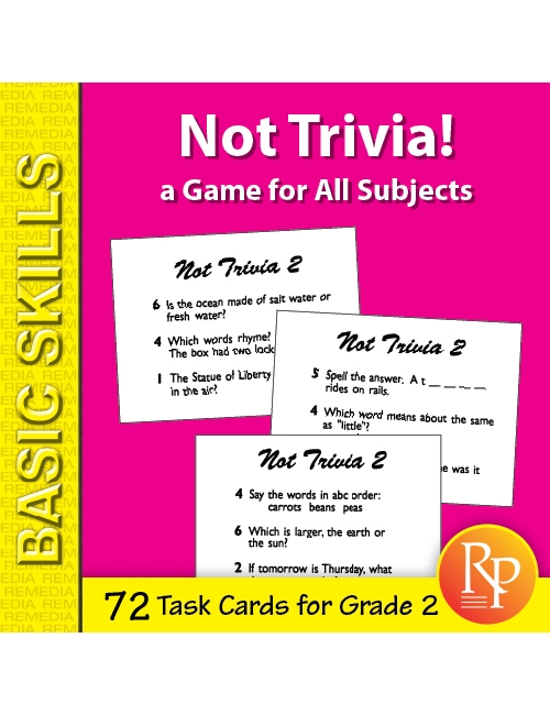 Not Trivia! Task Card Game for All Subjects (Grade 2)