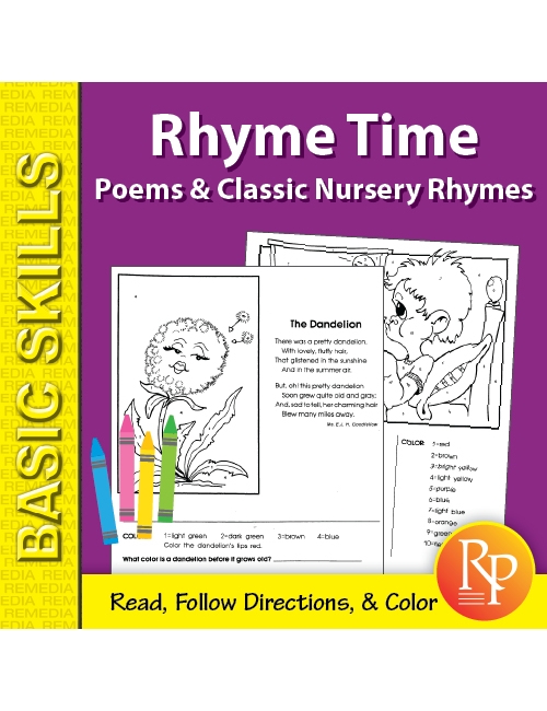 Rhyme Time 2: Poems & Classic Nursery Rhymes Coloring Activities (eBook)