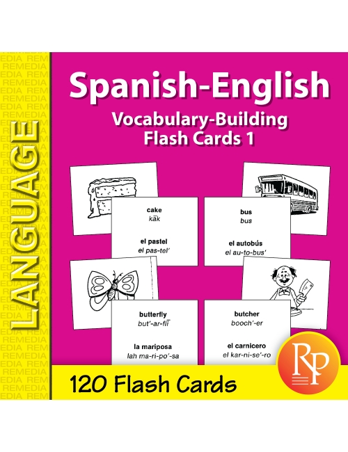 Spanish-English Vocabulary-Building Flash Cards 1 (eBook)