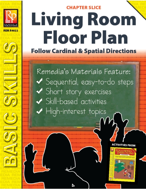 Follow Cardinal & Spatial Directions: Living Room Floor Plan (Chapter Slice)