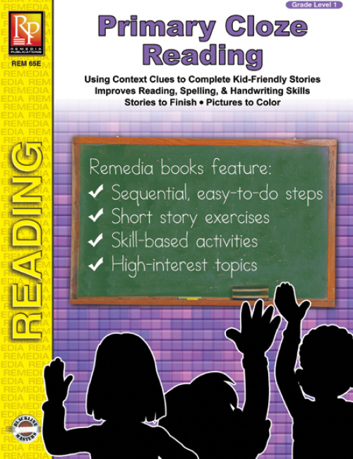 Primary Cloze Reading - Grade 1 (eBook)