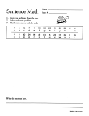 Sentence Math: Fun, Self-Checking Addition & Subtraction Practice (eBook)