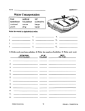 Water Transportation Spelling Words (Chapter Slice)