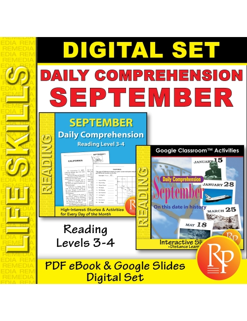 SEPTEMBER Daily Comprehension: Nonfiction Passages | Google & PDF Print