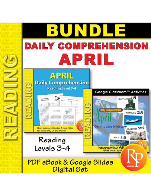 April Digital Resource Activities - Daily Reading Comprehension Passages