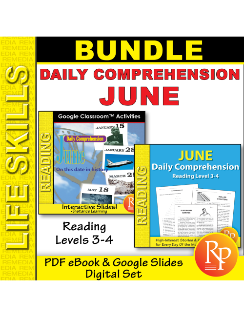 June Digital Resource Activities - Daily Reading Comprehension Passages