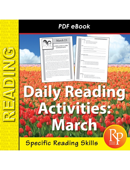 MARCH Daily Reading Activities: Main Idea, Fact/Opinion, Inference | Activities