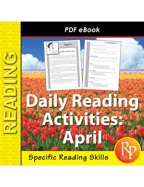 APRIL Daily Reading Activities: Main Idea, Fact/Opinion, Inference | Activities