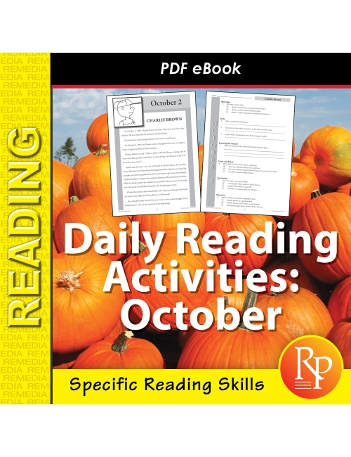 OCTOBER Daily Reading Activities: Main Idea, Fact/Opinion, Inference | Activities