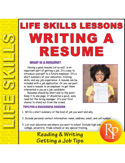 Life Skills Lessons: Filling Out Forms - Writing a Resume