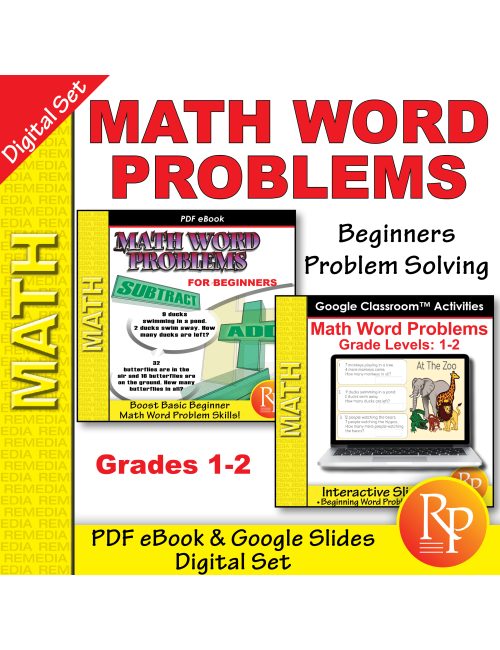 Math Word Problems - PDF Google BUNDLE: Easy - Fun - Interactive - Activities