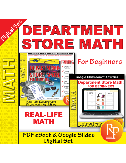 Department Store Math PDF & Google BUNDLE: Real Life Word Problems - Activities