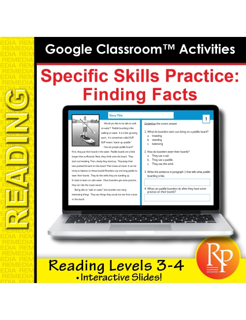 Google Classroom™ Activities: Finding the Facts: Distance Learning