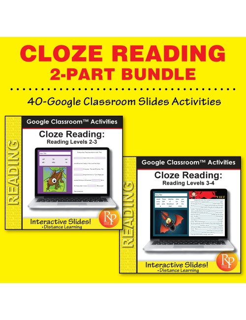 Google Classroom™ Activities: Cloze Reading Comprehension Bundle