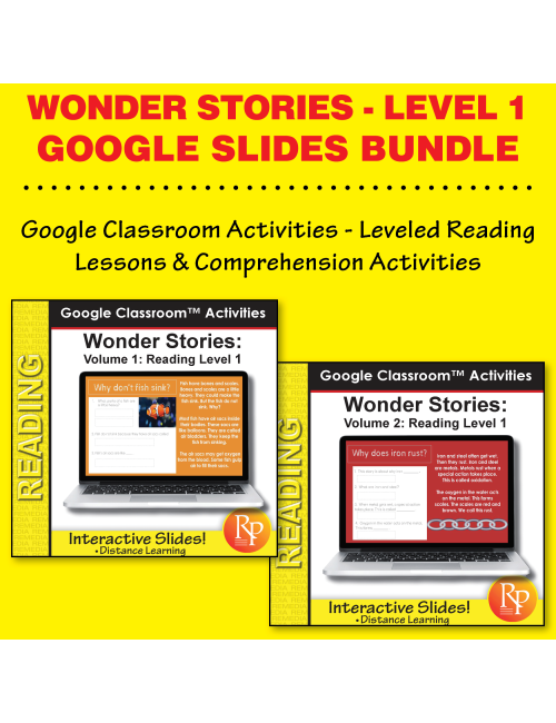 HIGH INTEREST READING BUNDLE Wonder Stories LVL 1 Google Slides