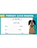 Beginning Cloze Reading Stories & Activities SET GOOGLE SLIDES Cloze Rdg 1-2