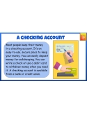 BIG BANKING GOOGLE SLIDES SET: Using a Checking Account, Debit Card, ATM, Credit Card