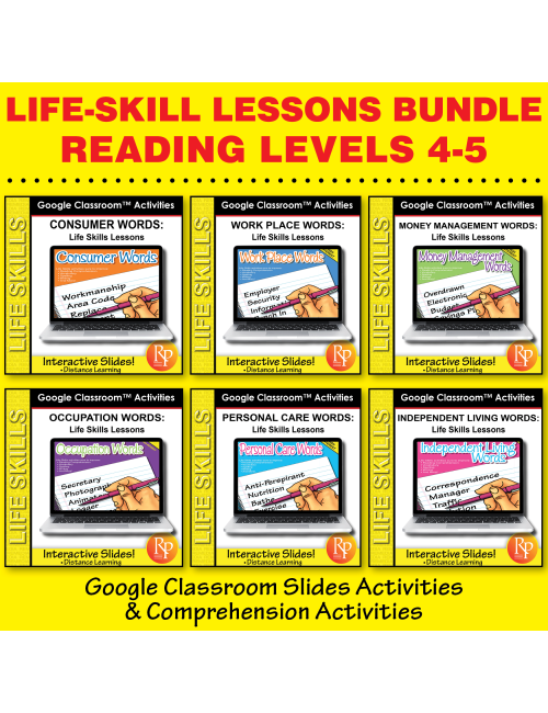 Google Slides: LIFE-SKILLS LESSONS: ESSENTIAL VOCABULARY BUNDLE