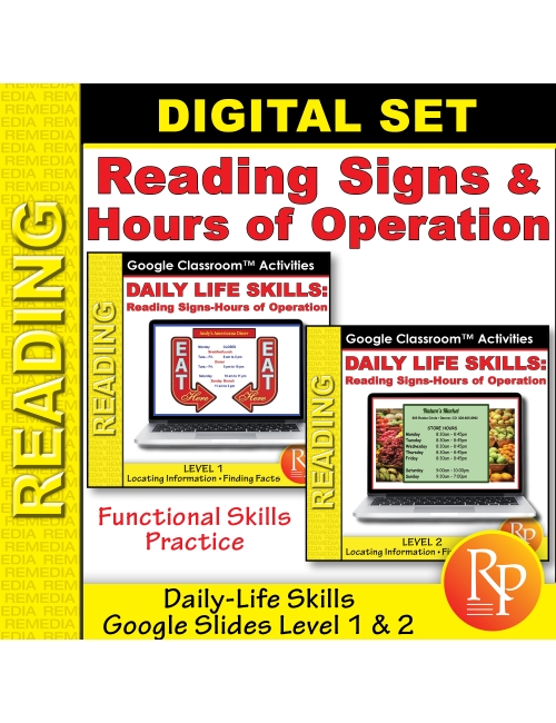 Daily-Life Skills: Reading Signs & Hours of Operation Level 1 & 2 - Google