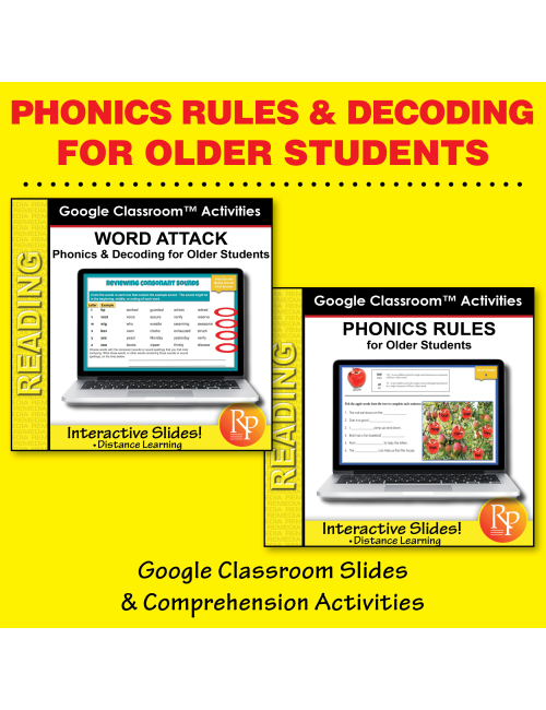 Phonics & Decoding For Older Students: 265 Ready-to-use GOOGLE SLIDES BIG SET