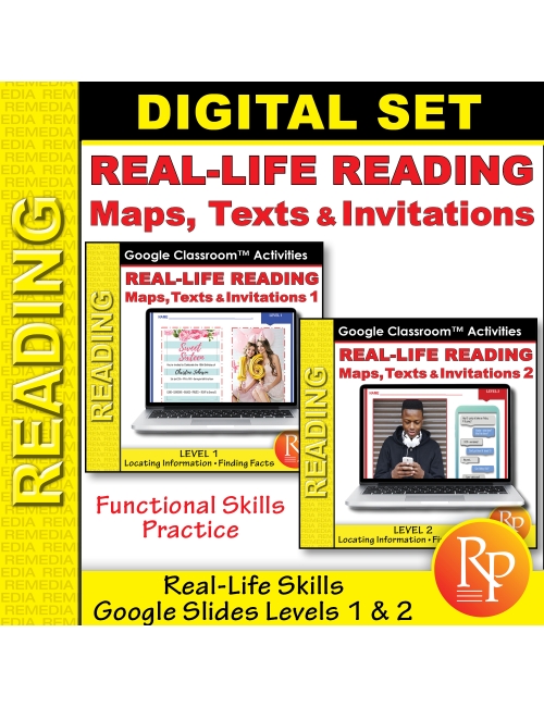 Reading Maps, Texts & Invitations: Google Slides - Life Skills - Comprehension