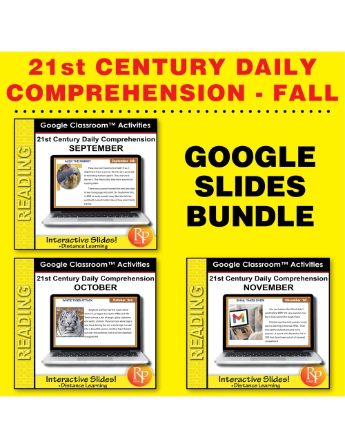 Google Slides: Daily Comprehension 21st Century Fall Bundle