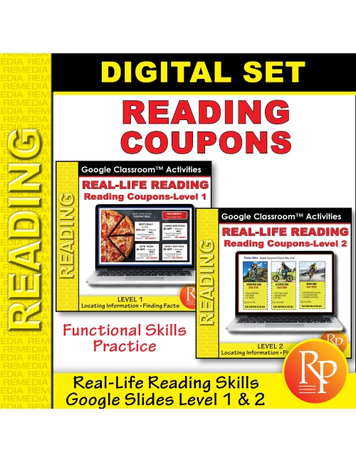 Real-Life Skills: Reading Coupons - Levels 1 & 2 Set