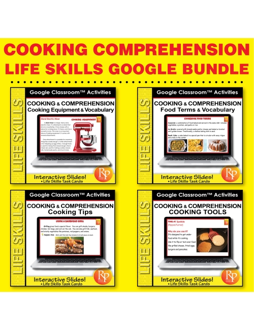 Cooking Life Skills SET | Equipment | Vocabulary | Tips | Google Slides