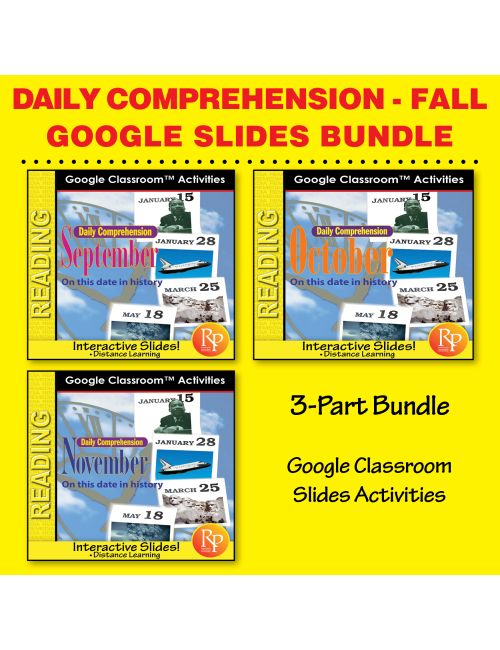 DAILY READING COMPREHENSION- FALL SET: "On This Day in History" Google Slides