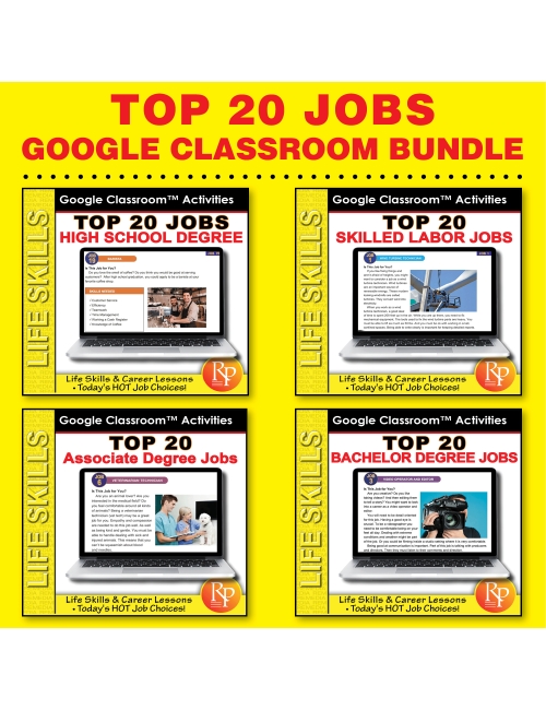 TOP 20 JOBS BUNDLE: Today's Hot Jobs- Life Skills | Career Exploration | Google