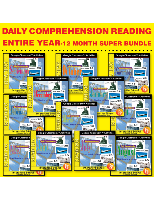 Google Slides BIG SET: Daily Comprehension ENTIRE YEAR