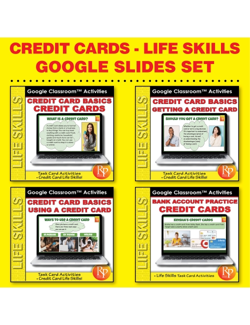 Credit Card Basics SET: Task Cards | Consumer Life Skills | GOOGLE Activities