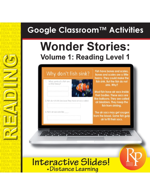 HIGH INTEREST READING Wonder Stories Lvl 1.1 | Google Slides™