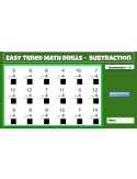 Google Slides: Self-Checking Easy Timed Math Drills - Subtraction