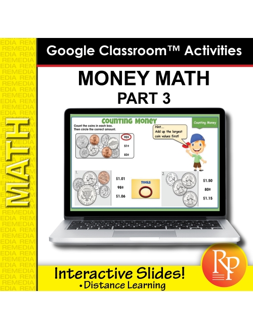 Money 3: LIFE SKILLS MATH GOOGLE SLIDES-Counting, Spending, Shopping Word Problems